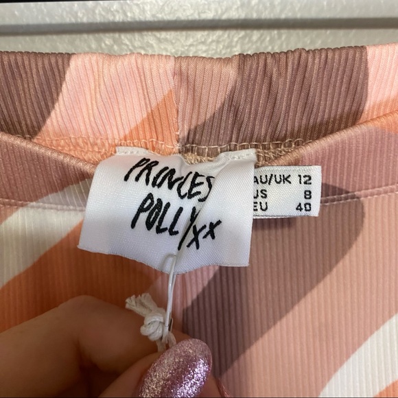 Princess Polly NWT 70s Colorful Swirl Orange Latiana Pants + Top Set Size 8 US - Picture 7 of 11